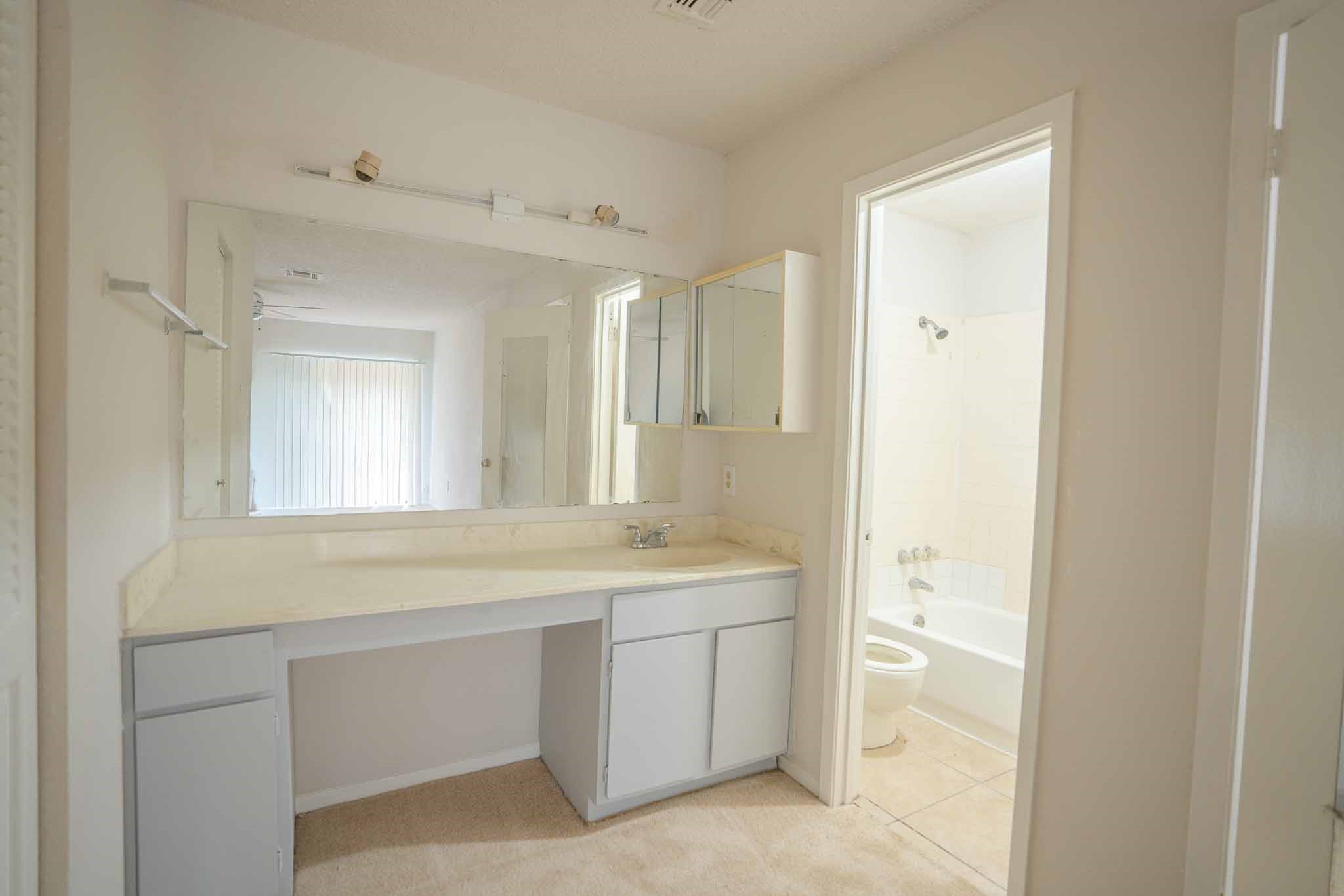 3632 Ocee Street Houston, TX 77063 - Photo 9 of 17 a bathroom with a sink and a mirror