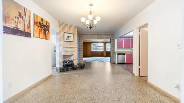 an empty room with a window