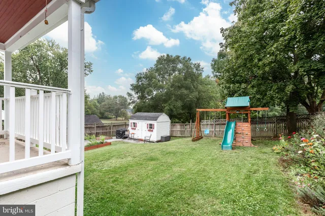 a view of a porch with furniture