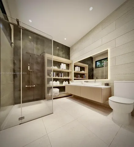 a bathroom with a tub shower and sink