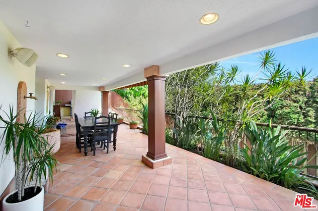a view of outdoor space deck and living room