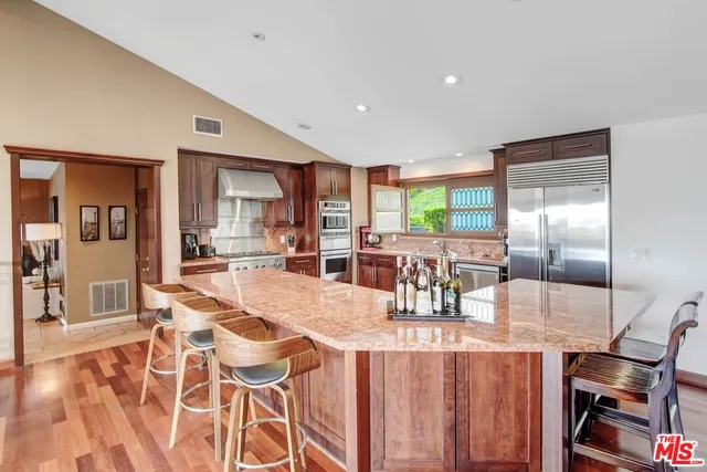 a view of a hallway with workspace