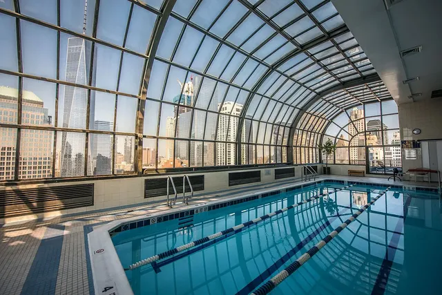 a view of a city with tall buildings