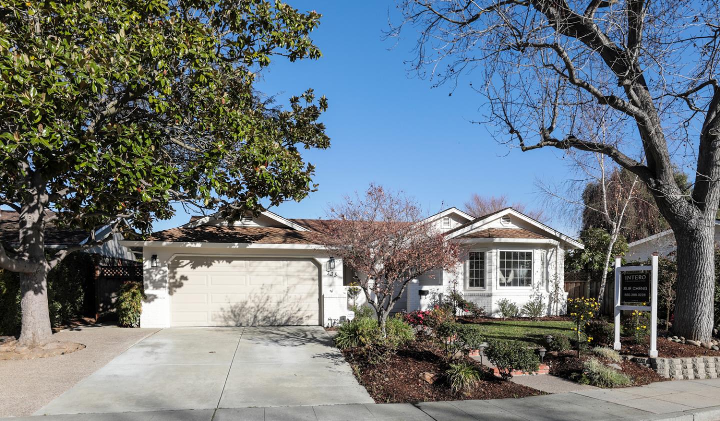 735 Ashbourne Drive Sunnyvale, CA 94087 - Photo 2 of 25 a front view of a house with a yard