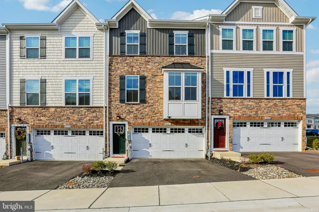 a front view of a house with windows
