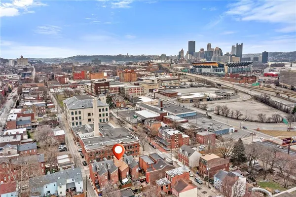 an aerial view of city