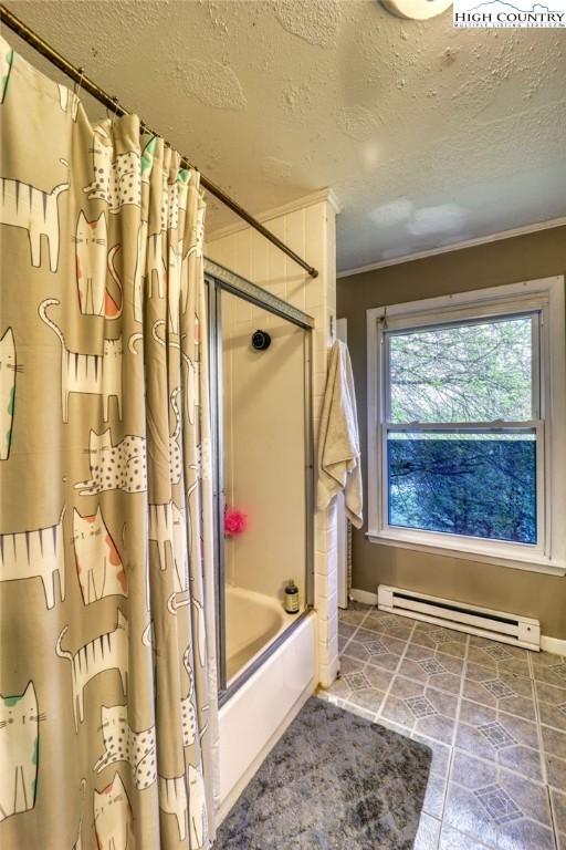 191 Alex Wellborn Road Deep Gap, NC 28618 - Photo 17 of 39 a bathroom with a glass shower door and a window
