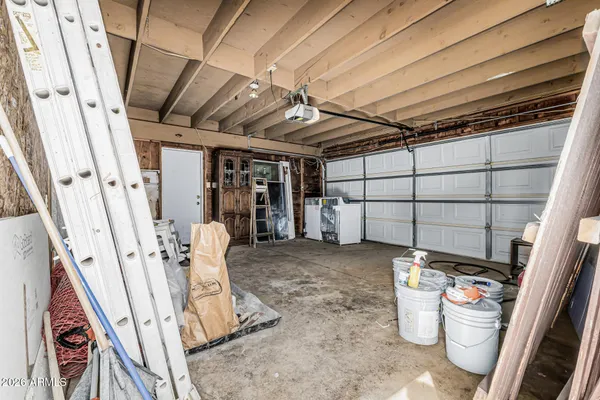 a view of a storage room