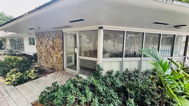 a view of a garden with plants