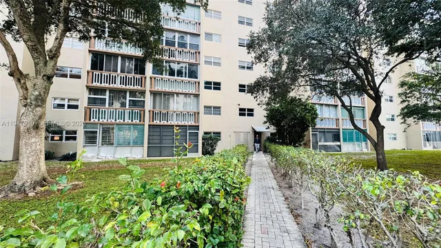 a front view of a building