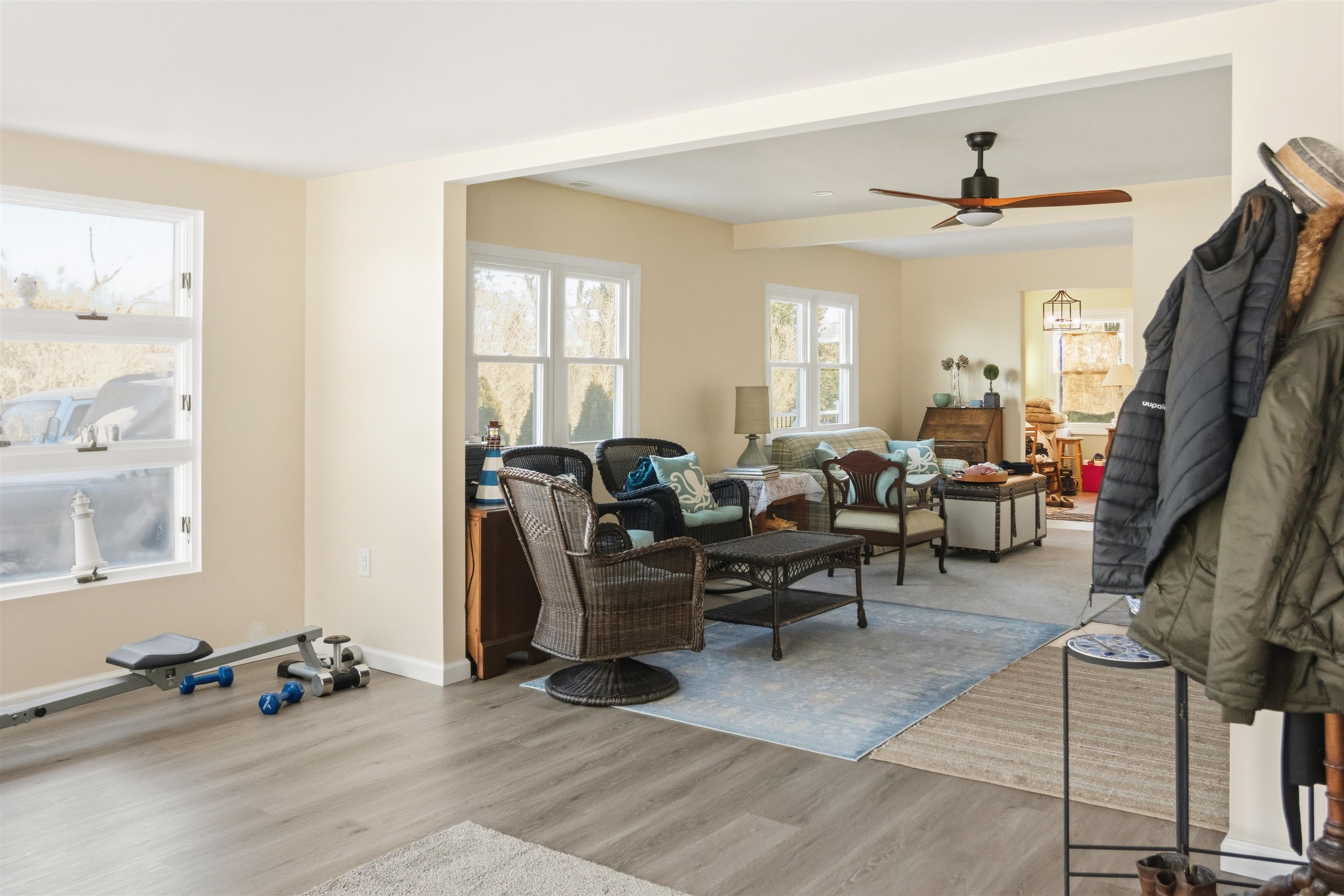 1001 Highway 47 Rio Grande, NJ 08242 - Photo 8 of 37 a living room with furniture gym equipment and a large window