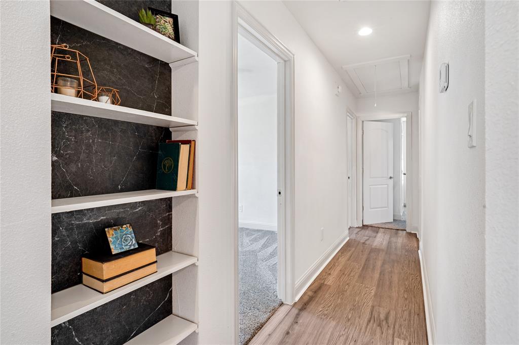 1608 Wynn Terrace Arlington, TX 76010 - Photo 16 of 28 a view of hallway with wooden floor