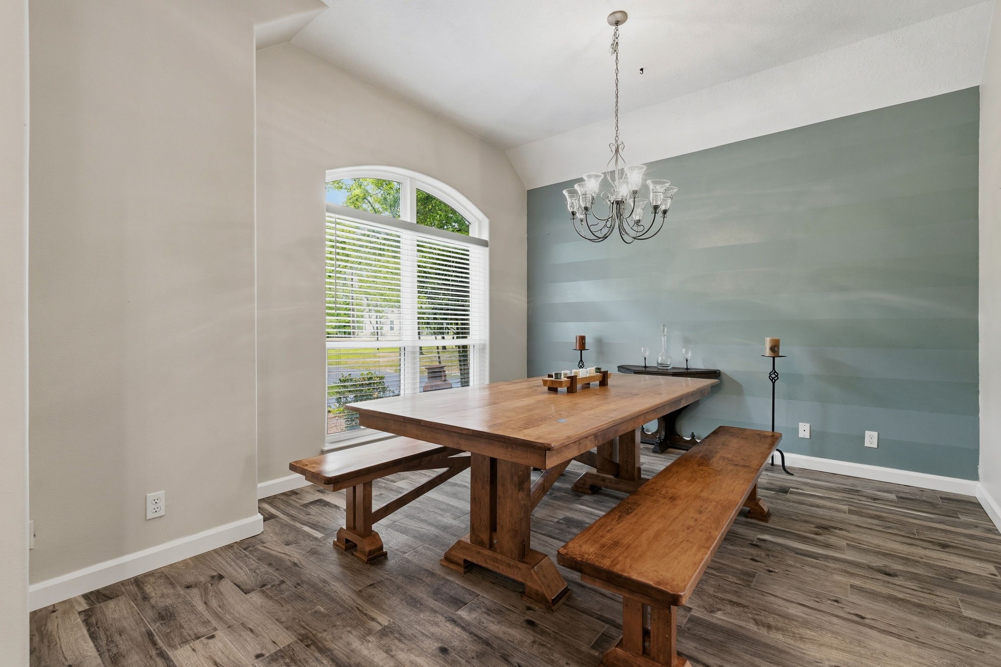 11714 Creek View Lane Conroe, TX 77385 - Photo 6 of 46 a view of a dining room with furniture window and wooden floor