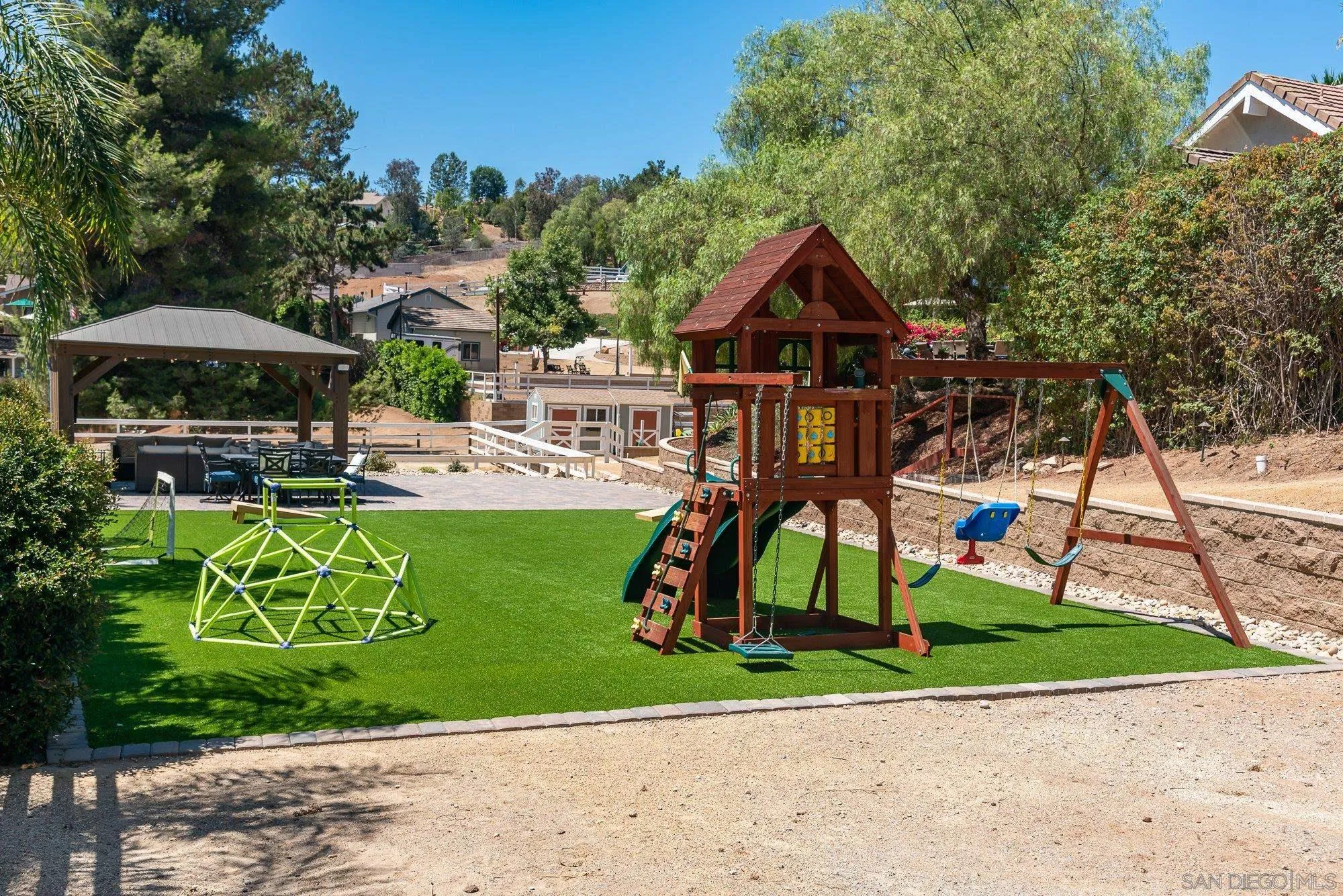 14298 Ipava Drive Poway, CA 92064 - Photo 61 of 74 a view of a park with large trees and a wooden fence