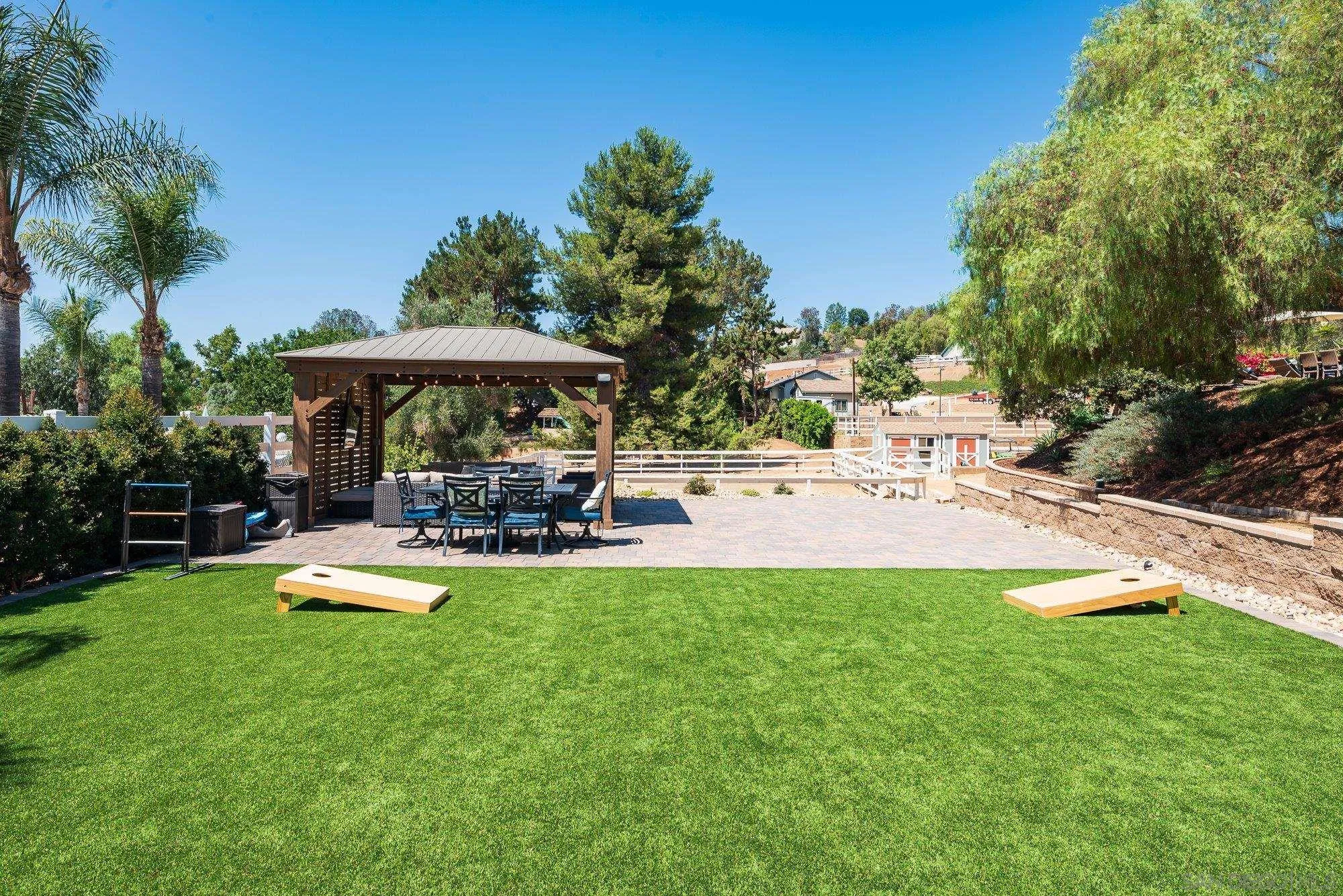 14298 Ipava Drive Poway, CA 92064 - Photo 63 of 74 a view of a swimming pool with lawn chairs and plants