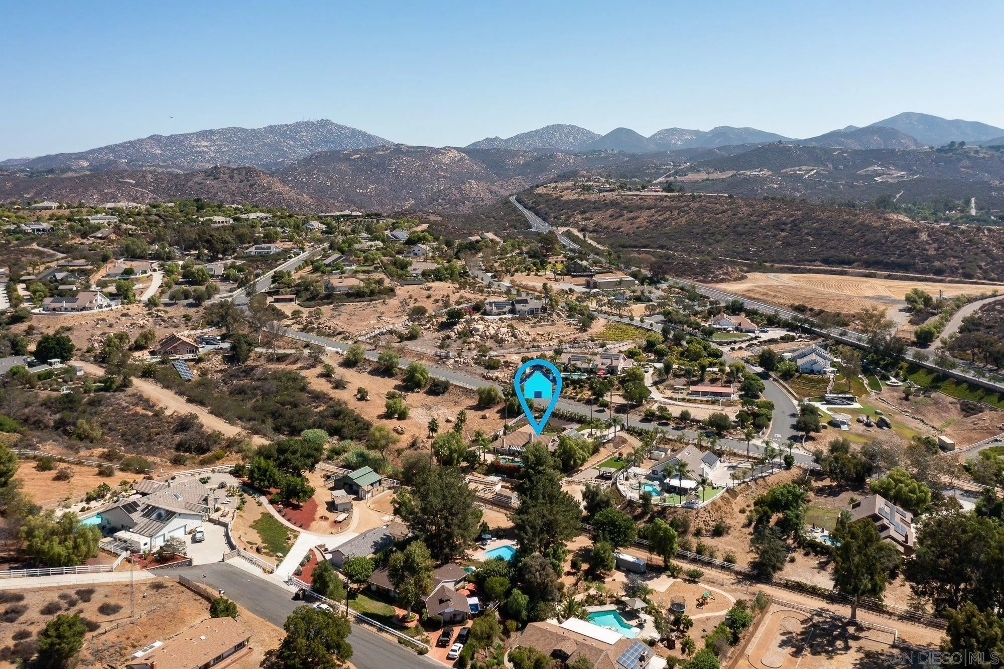 14298 Ipava Drive Poway, CA 92064 - Photo 73 of 74 an aerial view of residential house and sandy dunes
