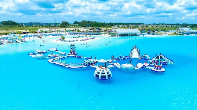 a view of a swimming pool and outdoor space