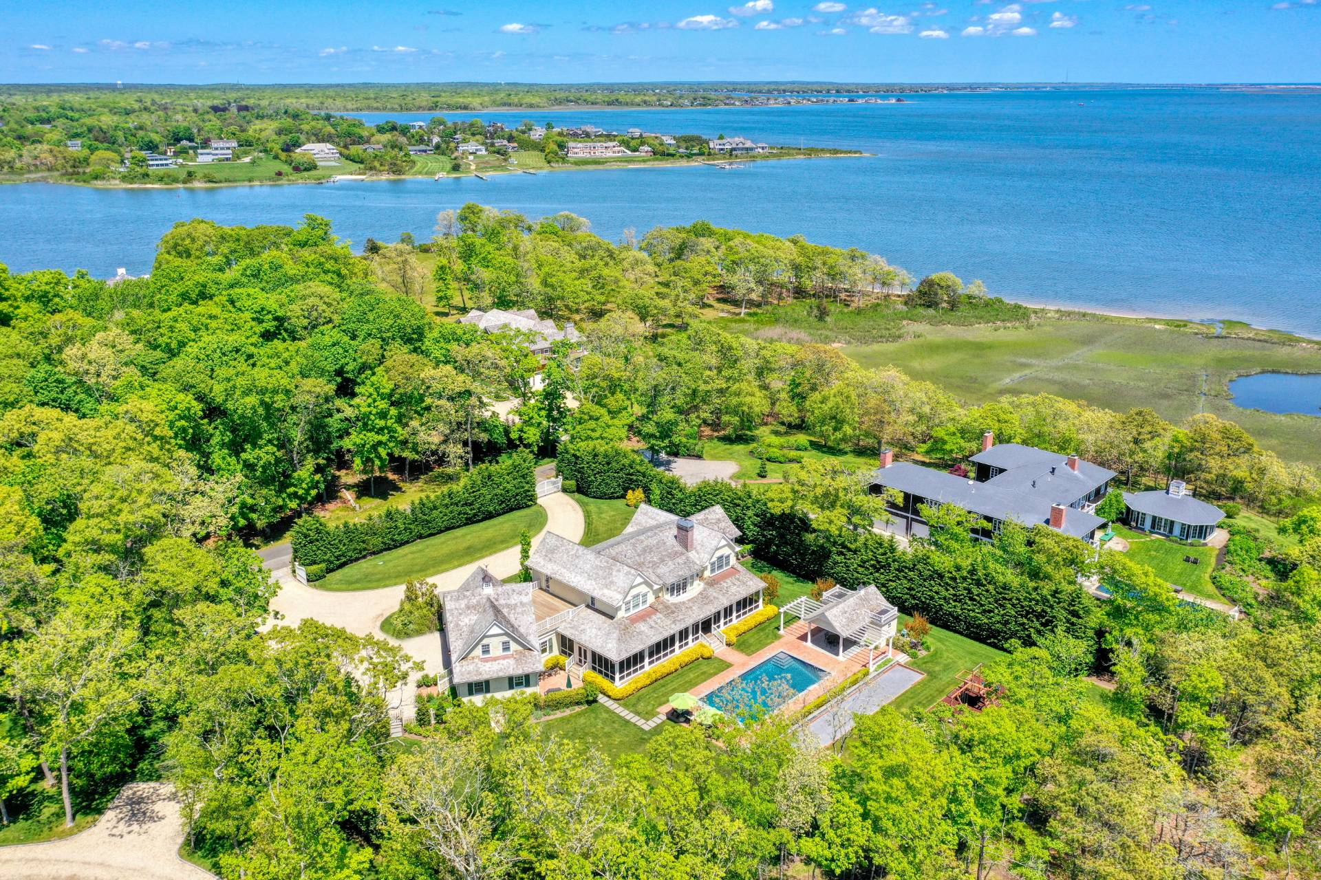 28 Bay Road Quogue, NY 11959 - Photo 34 of 35 a view of a lake with a mountain