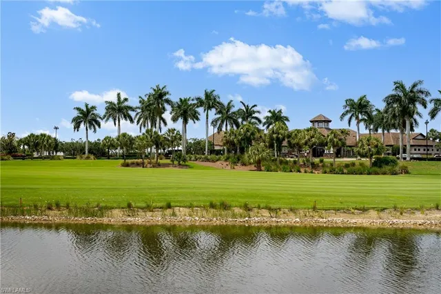 a view of a lake with houses