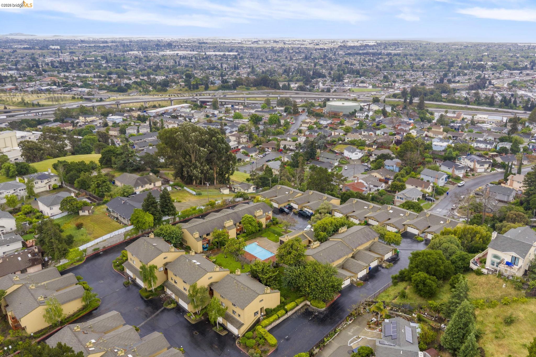 20111 West Ridge Court, Unit 13 Castro Valley, CA 94546 - Photo 47 of 50 Aerial perspective of suburban area
