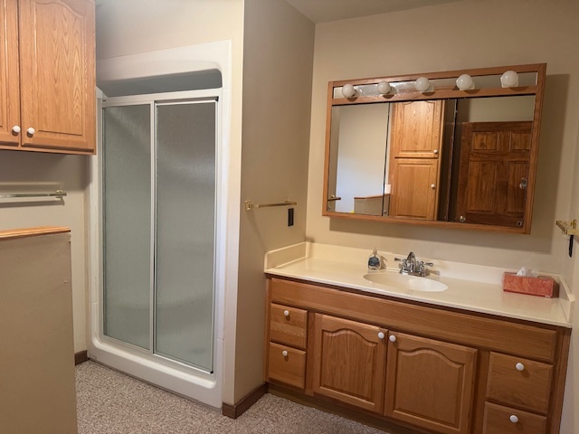 307 North Linden Street Clinton, IL 61727 - Photo 33 of 50 a bathroom with a double vanity sink and mirror