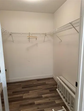 an empty room with cabinet