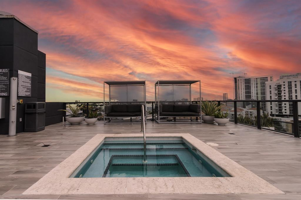 201 Southwest 17th Road, Unit 602 Miami, FL 33129 - Photo 7 of 37 Hot Tub at Twilight