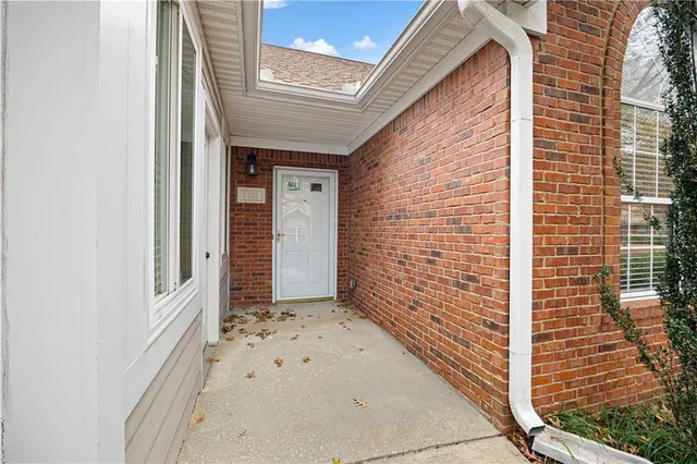 a view of wooden door