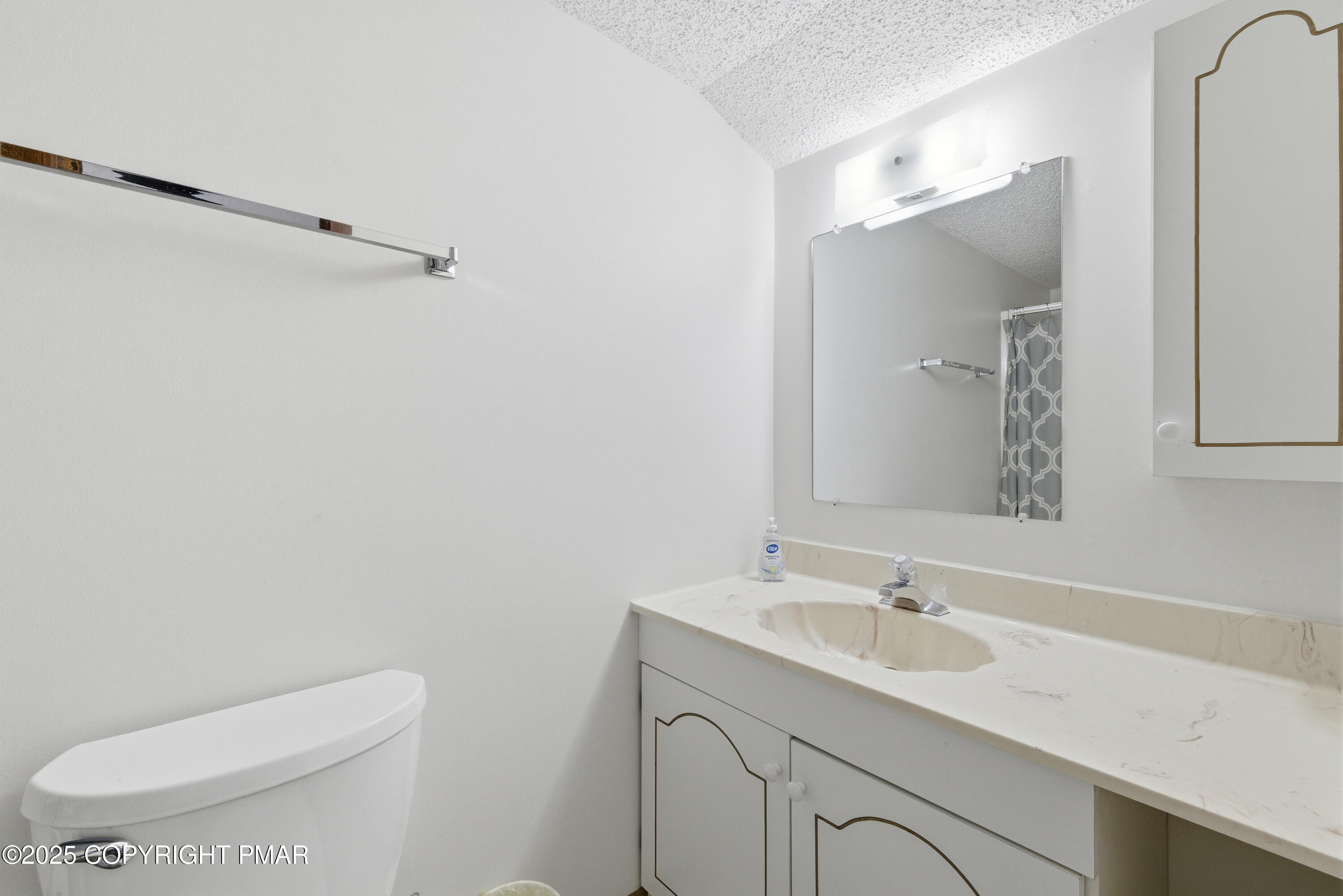 182 Upper Village Way Tannersville, PA 18372 - Photo 19 of 67 a bathroom with a sink a toilet and a mirror