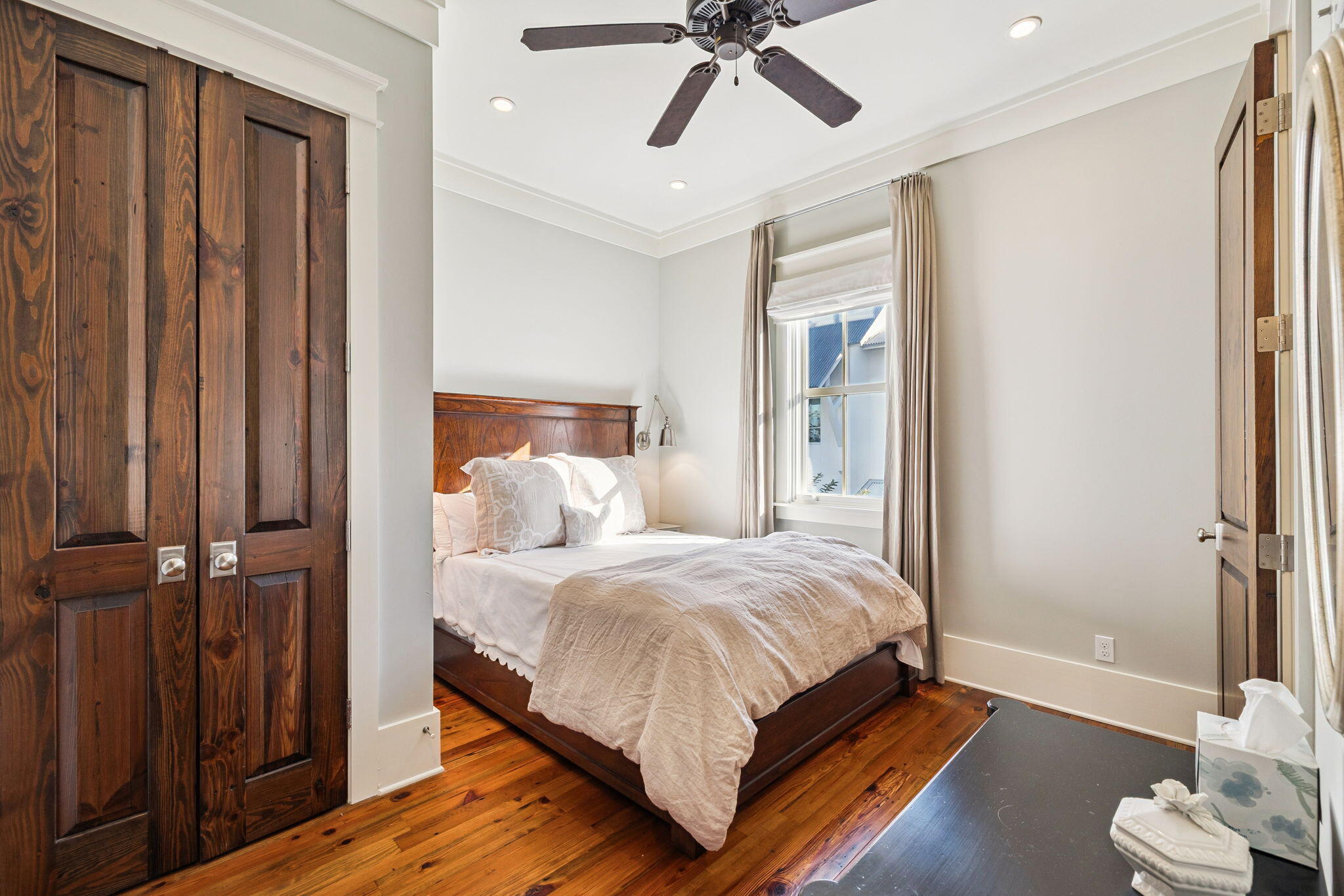 69 Bennett Santa Rosa Beach, FL 32459 - Photo 12 of 58 a bedroom with a bed and wooden floor