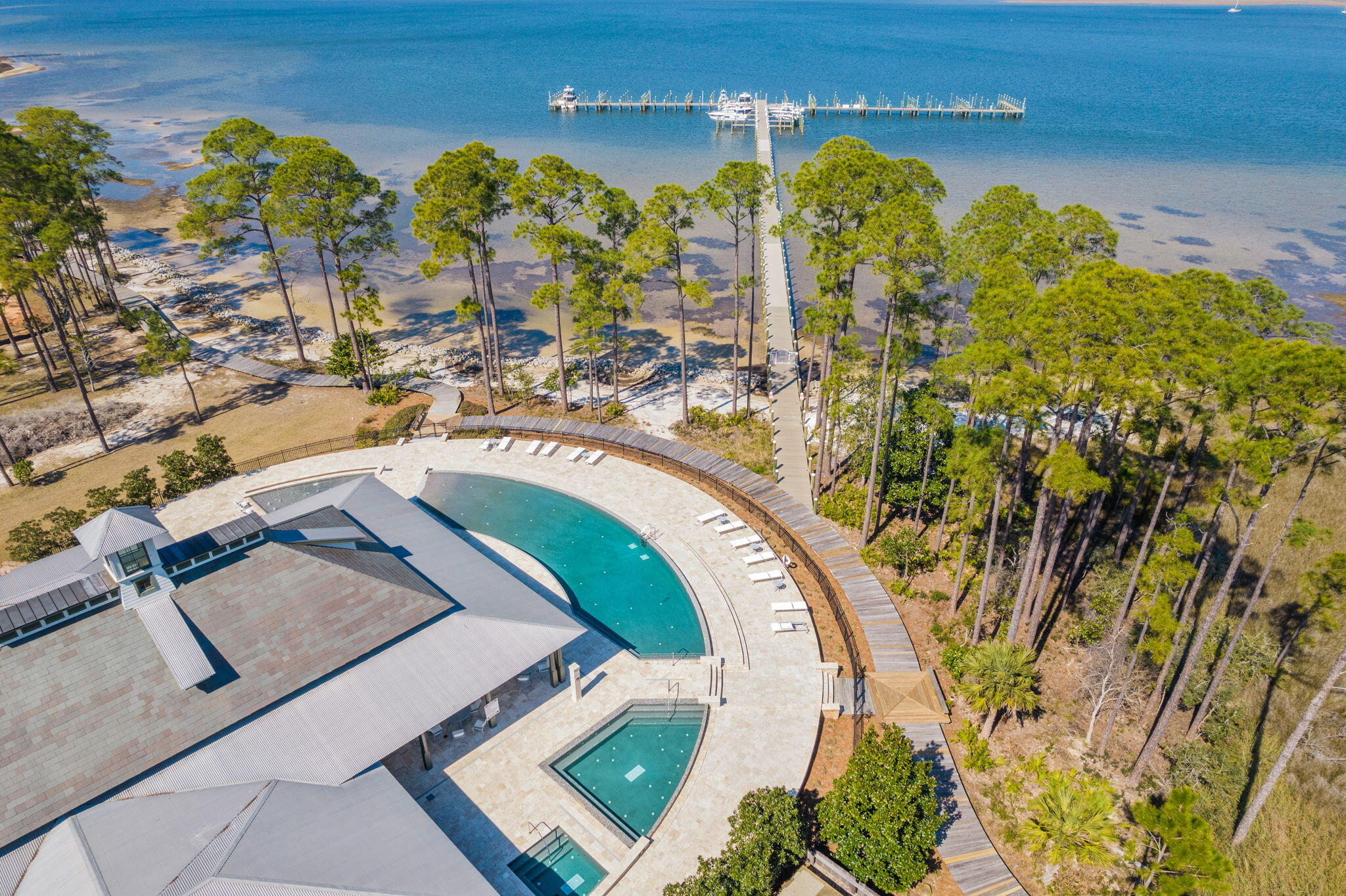 69 Bennett Santa Rosa Beach, FL 32459 - Photo 54 of 58 an aerial view of a swimming pool with outdoor seating