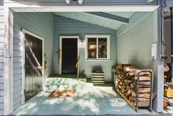 a view of front door of house
