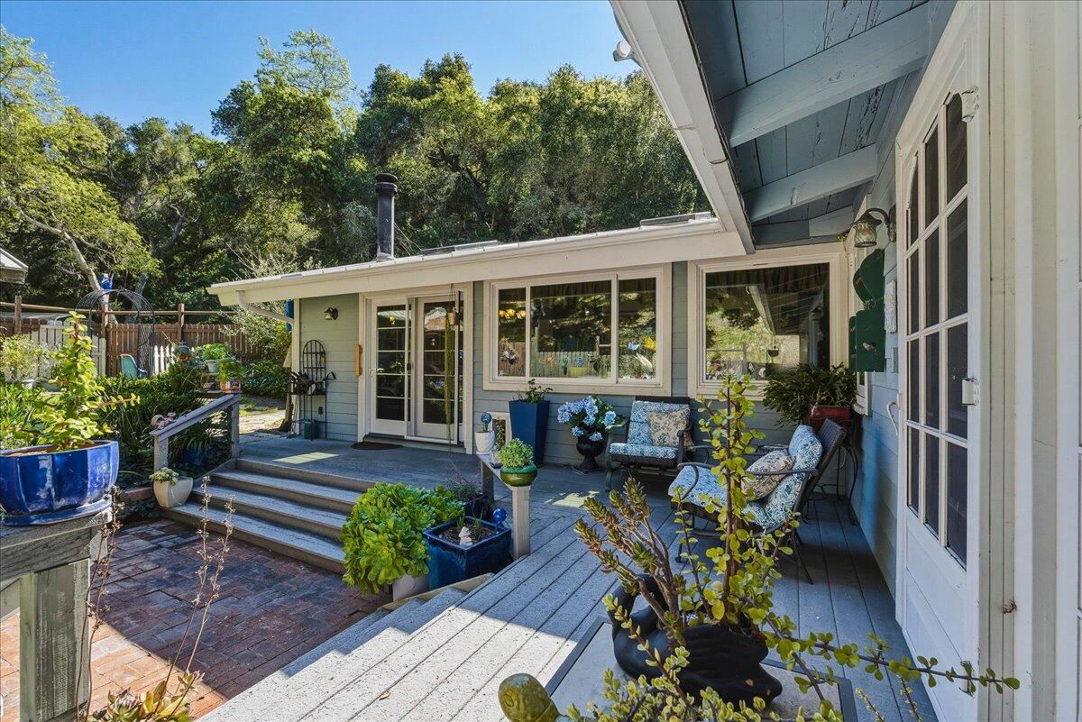 6645 Fern Canyon Road San Luis Obispo, CA 93401 - Photo 41 of 44 front view of a house with a chairs in a patio