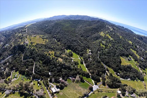 a view of a lush green field
