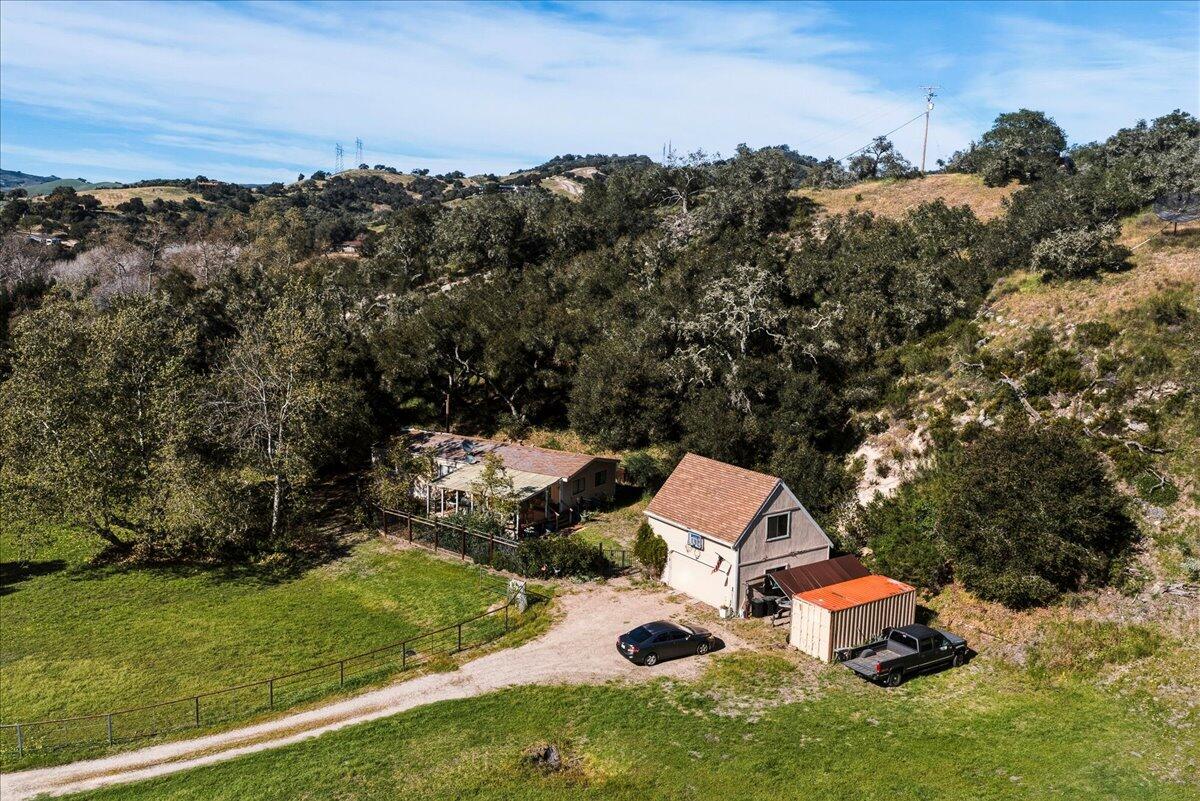 6645 Fern Canyon Road San Luis Obispo, CA 93401 - Photo 9 of 44 an aerial view of a house with a garden