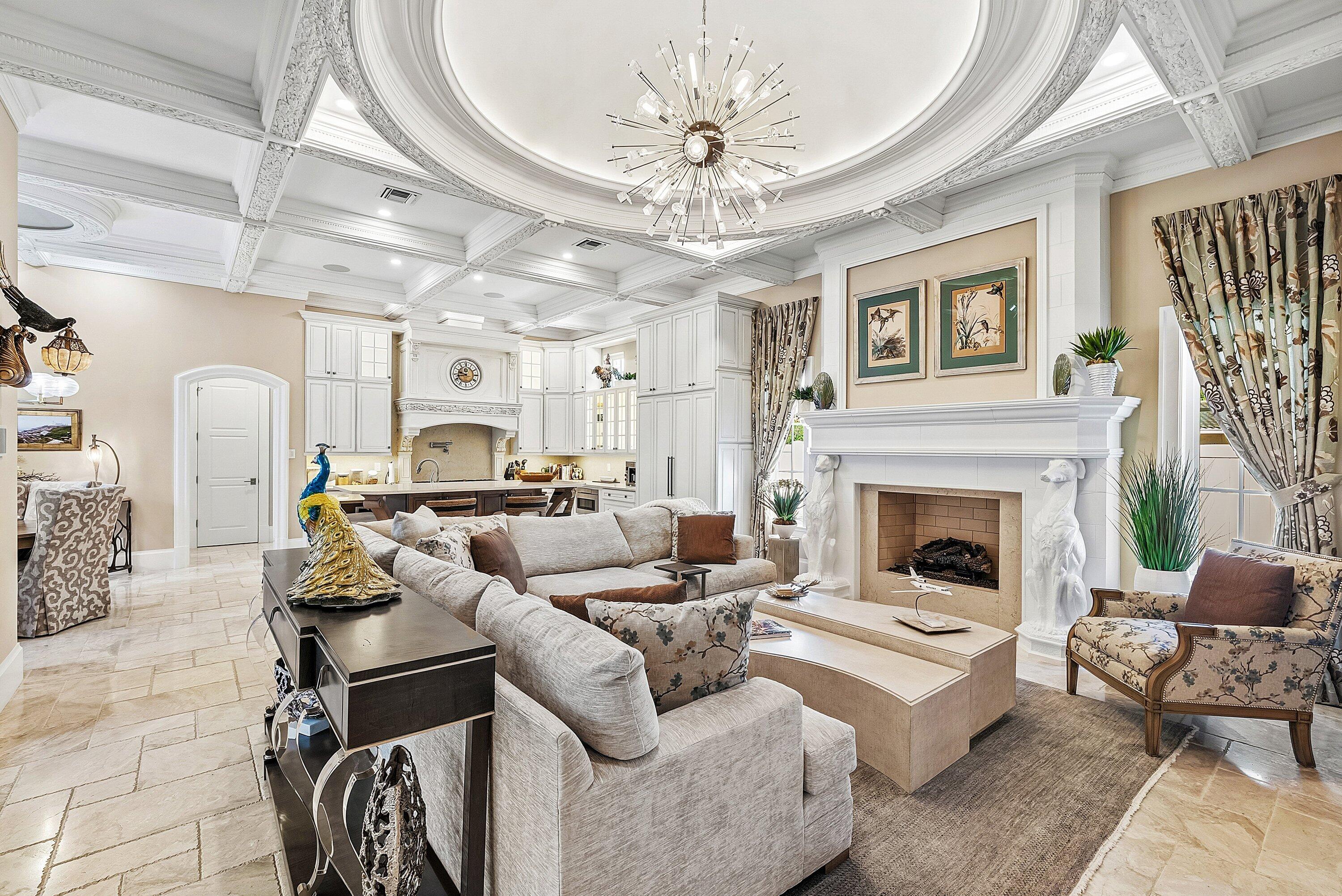 201 Northeast 3rd Court Boca Raton, FL 33432 - Photo 11 of 84 a living room with furniture and a fireplace