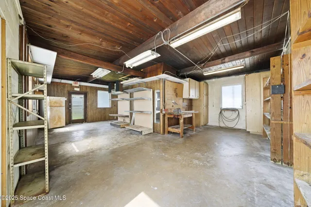 a view of a storage room