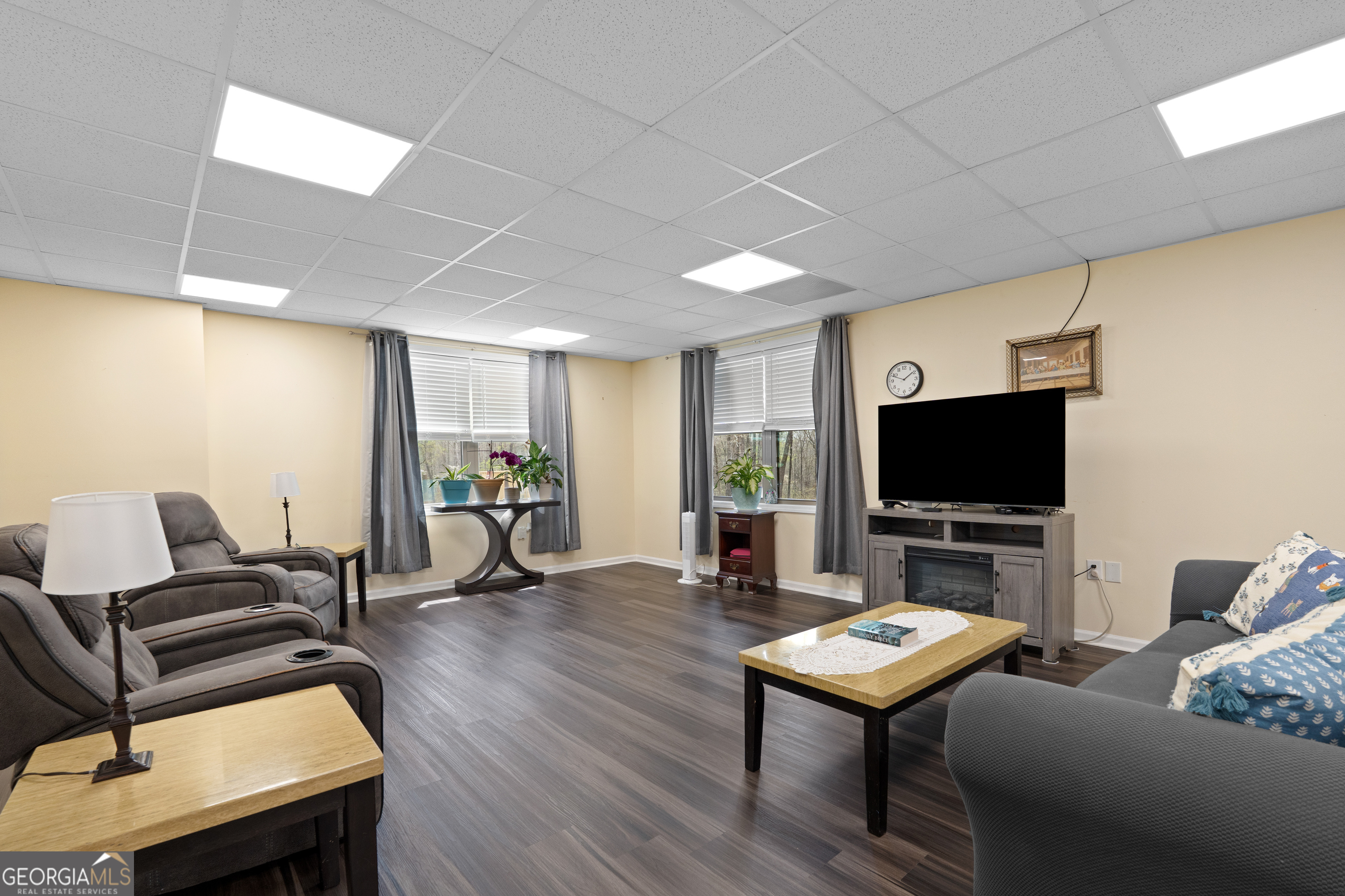 733 Cherry Road Franklin, GA 30217 - Photo 56 of 88 a living room with furniture and a flat screen tv