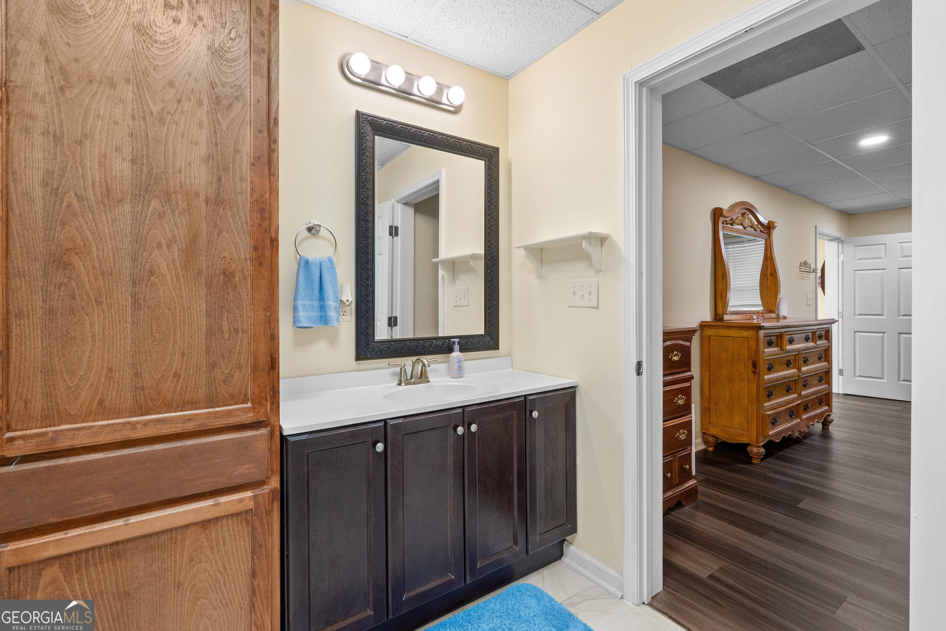 733 Cherry Road Franklin, GA 30217 - Photo 62 of 88 a en suite bathroom with a sink a mirror and a shower