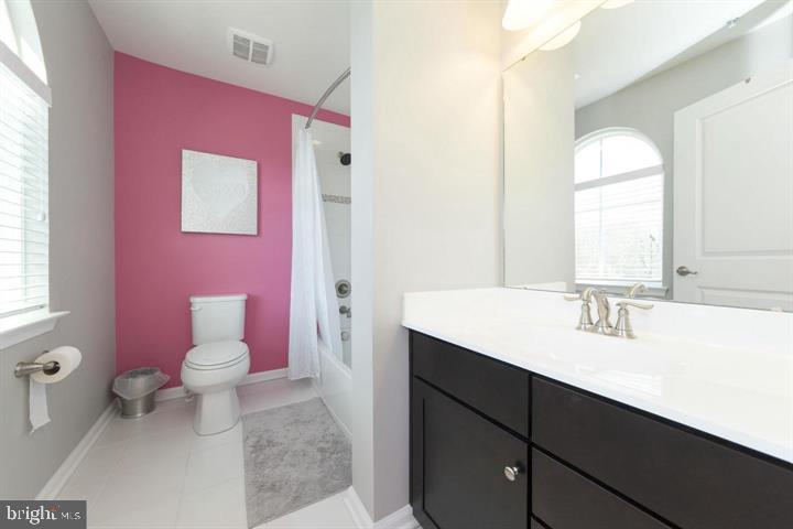 10431 Windlass Run Road Baltimore, MD 21220 - Photo 23 of 30 a bathroom with a sink a toilet a mirror and vanity