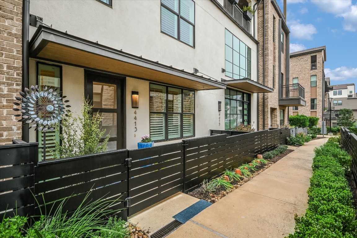 a large building with a large window