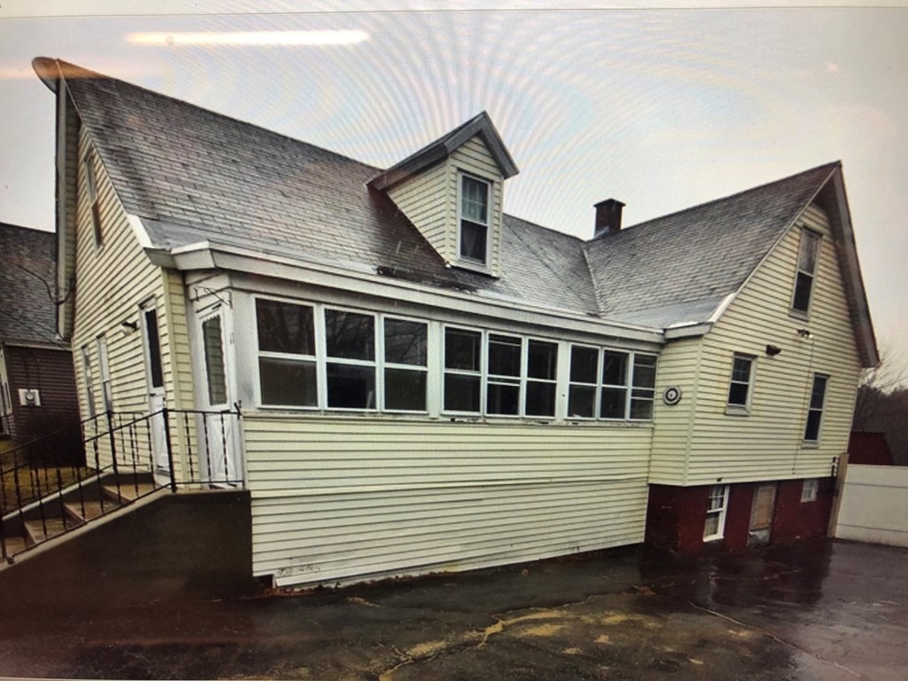 a front view of a house