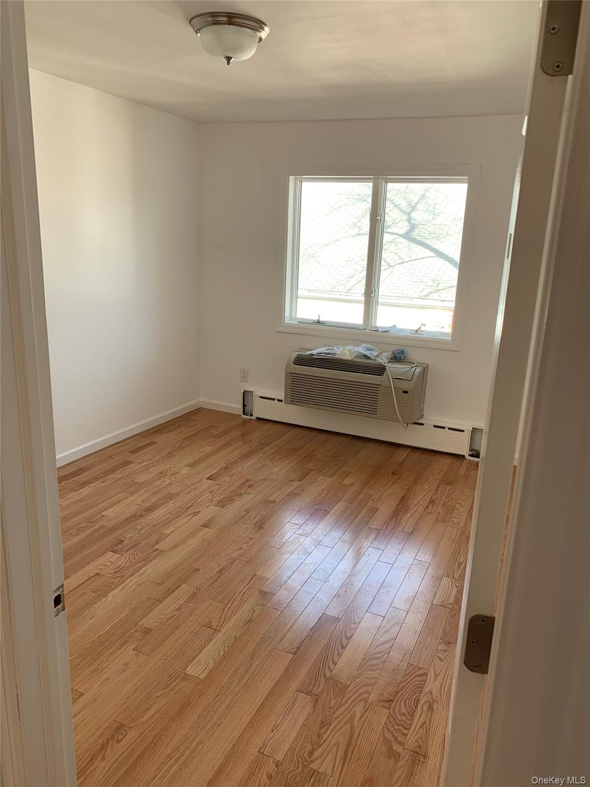 87 Sickles Avenue New Rochelle, NY 10801 - Photo 5 of 10 Spare room with light wood finished floors, baseboard heating, and an AC wall unit
