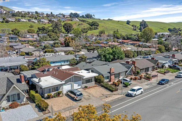 an aerial view of a city