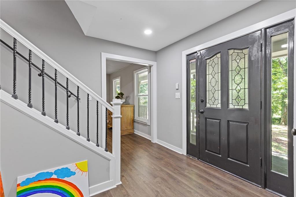 742 Mountain View Drive Stone Mountain, GA 30083 - Photo 12 of 43 a view of entryway with wooden floor and windows
