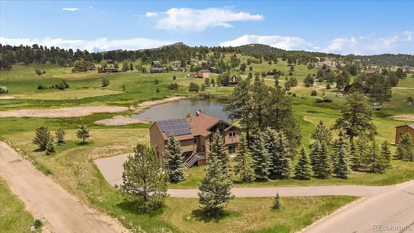 a view of a lake with a mountain