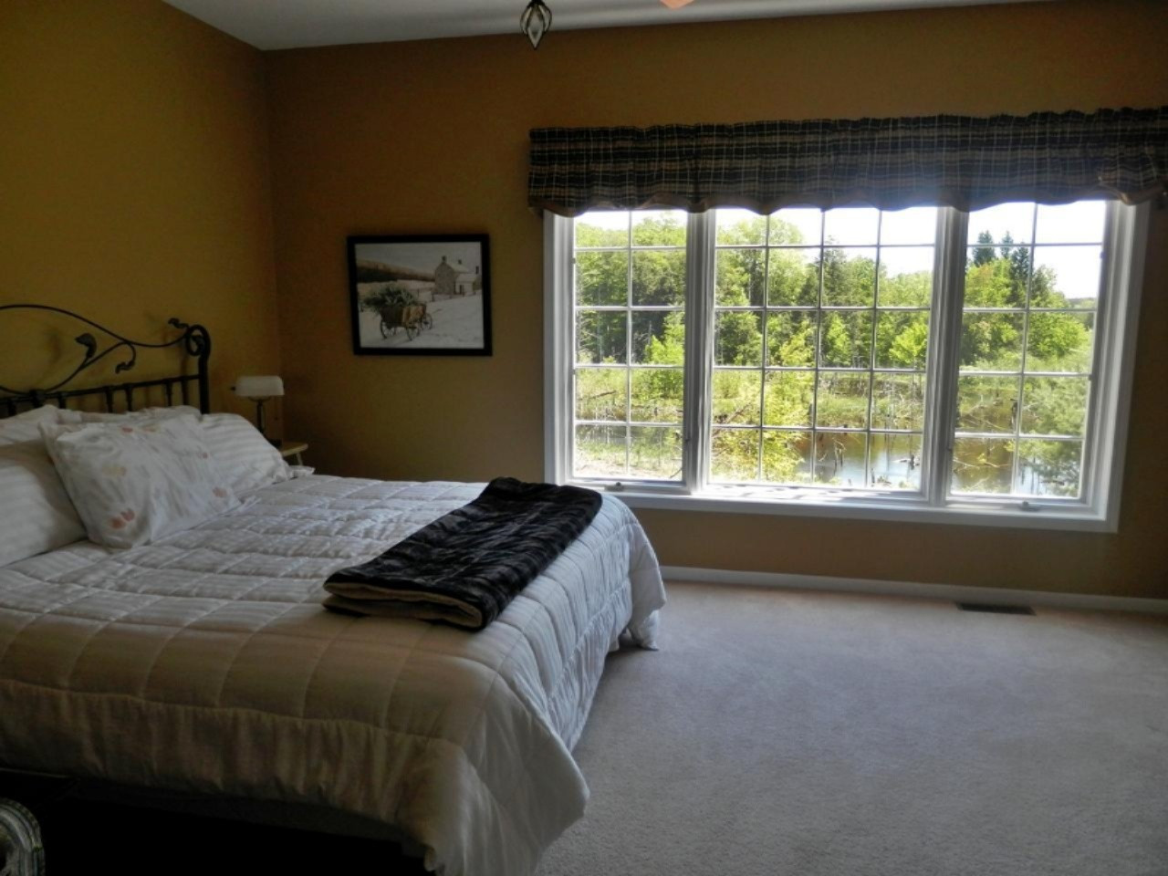 22296 Benton Road Mesick, MI 49668 - Photo 14 of 56 Main floor master BR overlooks pond!