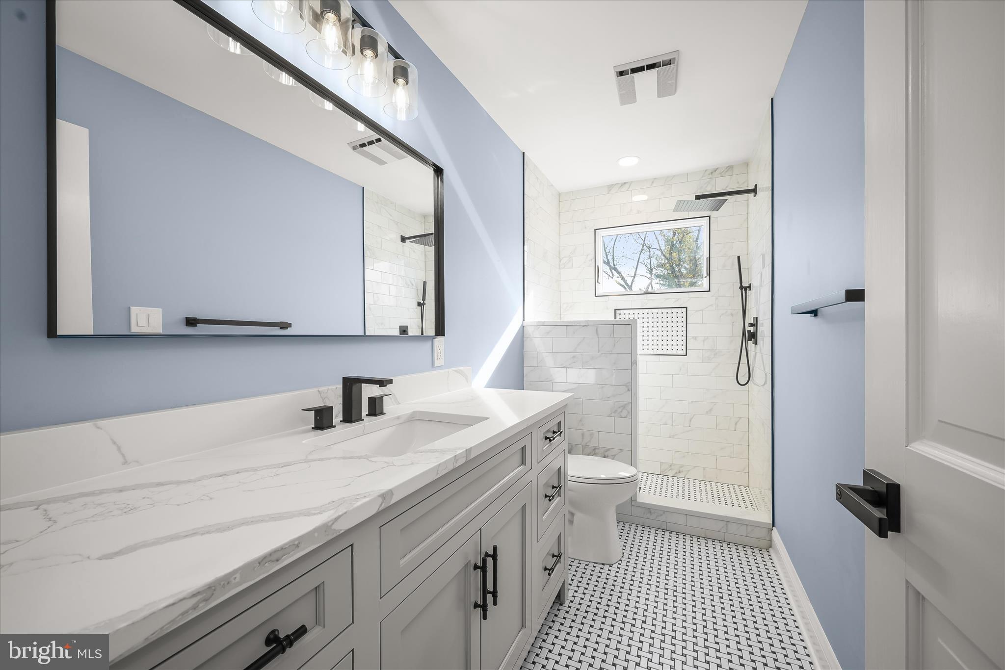 21611 Slidell Road Boyds, MD 20841 - Photo 36 of 84 a bathroom with a sink a toilet and a mirror