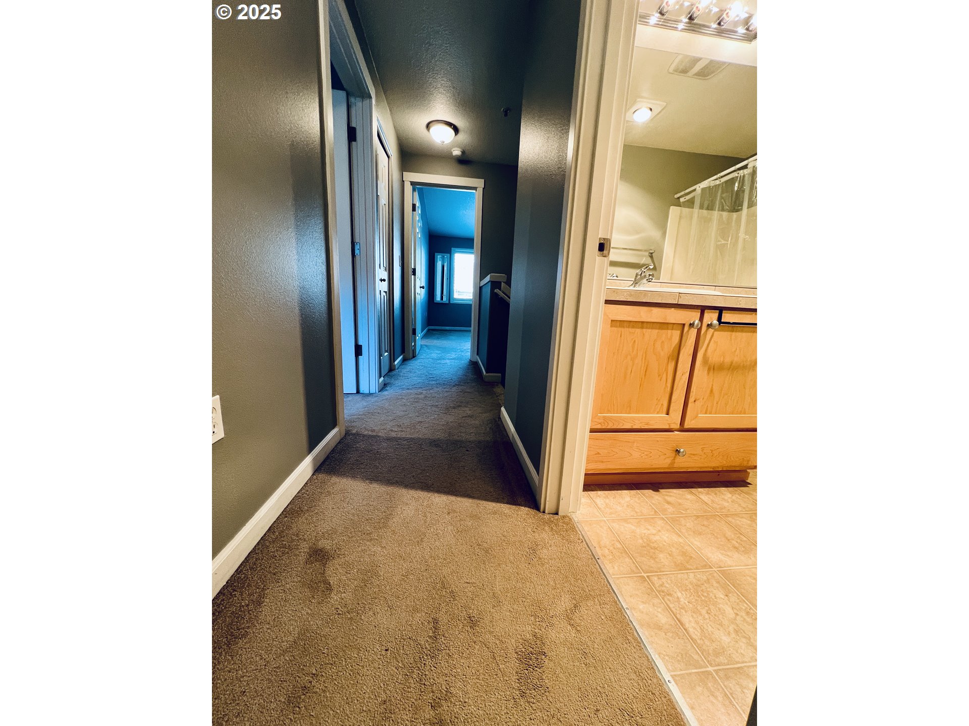10723 Southwest Canterbury Lane, Unit 102 Portland, OR 97224 - Photo 23 of 30 a view of a hallway with brick walls