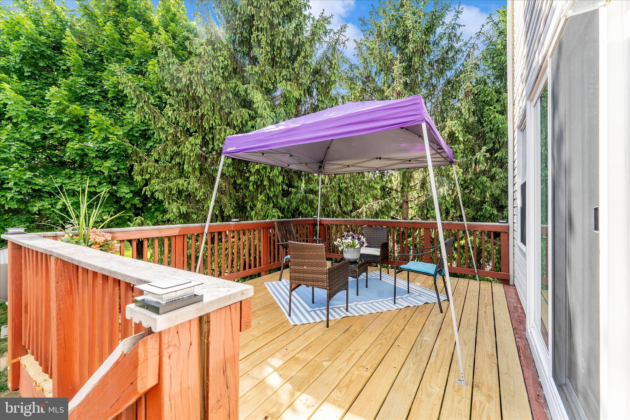 123 Jason's Ridge Smithsburg, MD 21783 - Photo 52 of 57 a view of balcony with outdoor seating and wooden floor